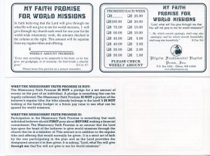 Faith Promise Card