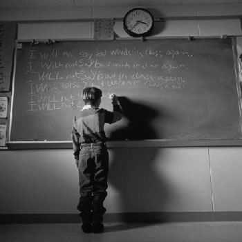 "I will not presume to act like an adult. I will not presume to act like an adult. I will not...."